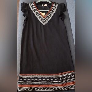 Stylish Black, Coral and Aqua THML Dress